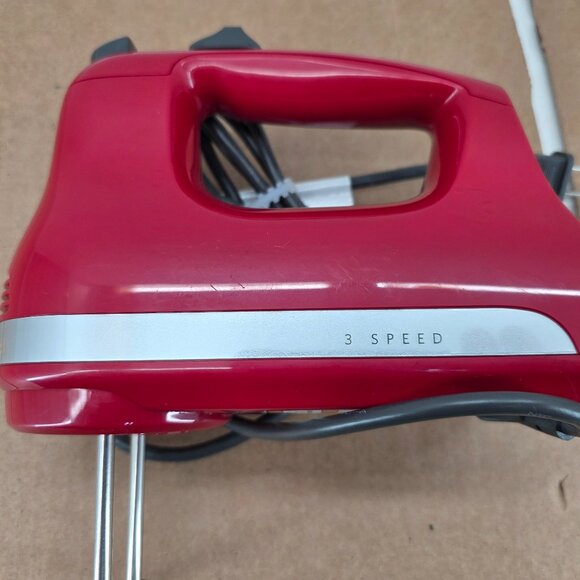 KitchenAid KHM312ER 3 Speed Red Hand Mixer-Tested/Working - Picture 2 of 8